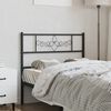 vidaXL T&ecirc;te de lit de remplacement m&eacute;tal noir 107 cm
