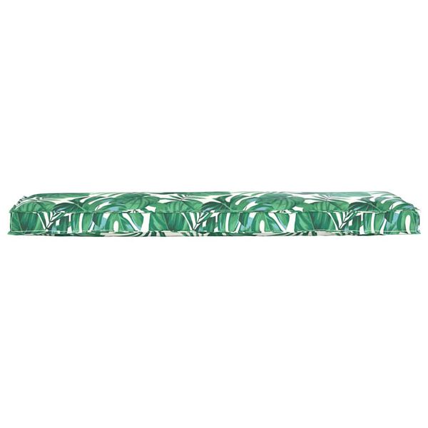 vidaXL Coussin pour banc de palette Motif de feuille 140 x 40 x 8 cm