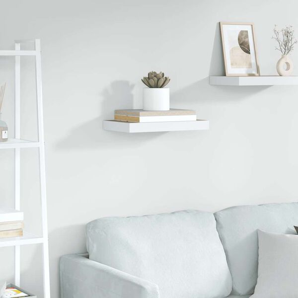 vidaXL &Eacute;tag&egrave;re murale flottante ch&ecirc;ne et blanc 50x23x3,8 cm MDF