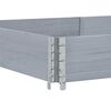 vidaXL Colliers de palette 3 pcs gris 150x100 cm bois de pin solide