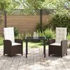 vidaXL Ensemble de salle &agrave; manger pour jardin 3 pcs Marron polyrotin