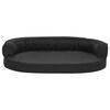 vidaXL Matelas de lit ergonomique de chien 75x53 cm Aspect de lin Noir