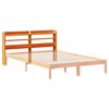 vidaXL T&ecirc;te de lit avec &eacute;tag&egrave;res marron cire 160 cm bois massif de pin