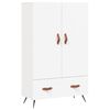 vidaXL Buffet haut blanc 69,5x31x115 cm bois d'ing&eacute;nierie