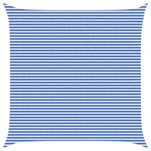 vidaXL Voile d'ombre Bleu et Blanc 7 x 7 m HDPE