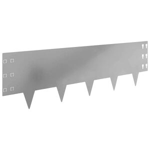 vidaXL Bordure de Pelouse 20 pcs 100 x 30 cm Acier Argent&eacute;