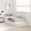 vidaXL Cadre de lit avec rangement Blanc 75 cm Bois d'ing&eacute;nierie