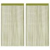 vidaXL Rideau en fils 2 pcs 100 x 250 cm Vert