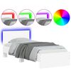 vidaXL Cadre de lit sans matelas avec lumi&egrave;res LED blanc 90x190 cm