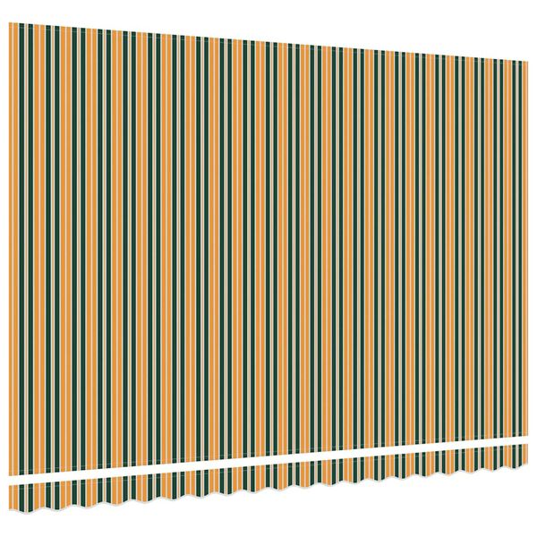 vidaXL Toile de rechange pour auvent Vert et jaune 430 x 345 cm