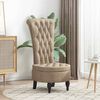 vidaXL Fauteuil &agrave; pantoufle Gris clair 56,5 x 70 x 110 cm Simili daim