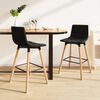 vidaXL Tabourets de bar lot de 2 noir tissu