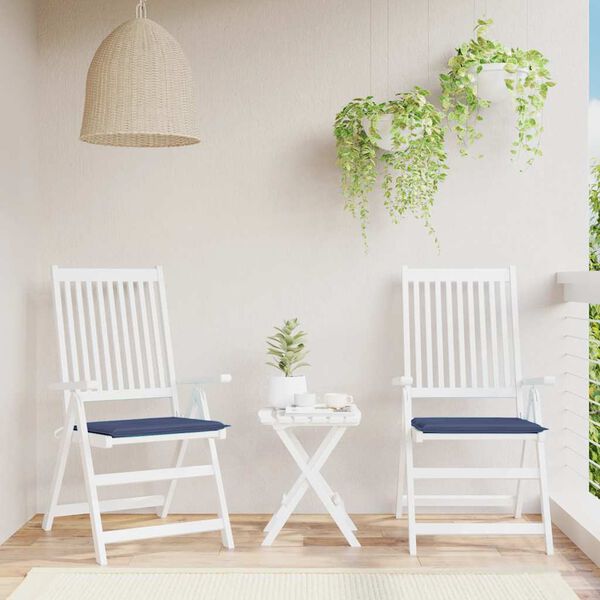 vidaXL Coussins de palette lot de 2 bleu marine 40x40x4 cm