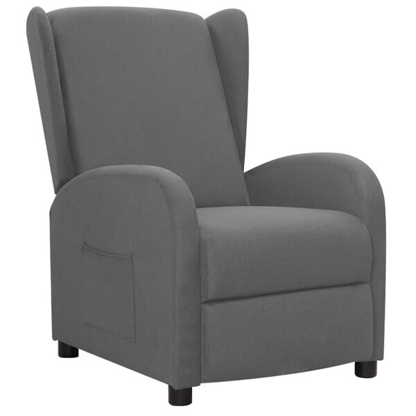 vidaXL Fauteuil inclinable Gris clair Tissu