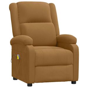 vidaXL Fauteuil de massage Marron Velours