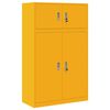 vidaXL Armoire de rangement 2 pc Jaune moutarde 90 x 40 x 145 cm Acier