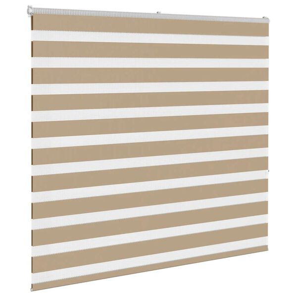 vidaXL Store z&egrave;bre marron sable largeur du tissu 160,9 cm polyester