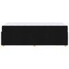 vidaXL Cadre de lit avec matelas Noir 100 x 200 cm tissu