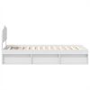 vidaXL Cadre de lit Blanc 90 x 190 cm Bois de pin massif