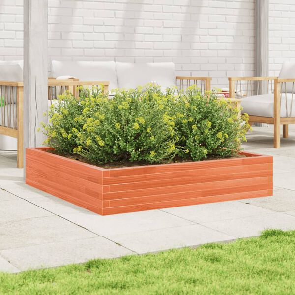 vidaXL Jardini&egrave;re cire marron 110x110x23 cm bois de pin massif