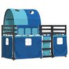 vidaXL Lit superpos&eacute; sans matelas bleu 80x200 cm bois de pin massif