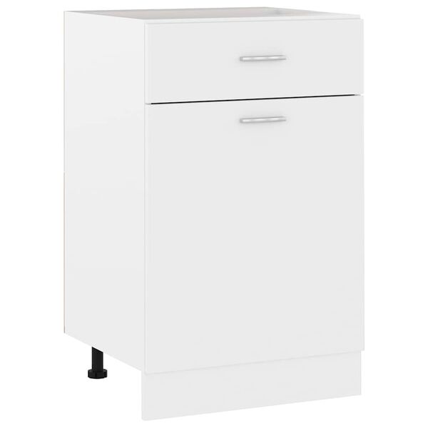 vidaXL Armoire &agrave; tiroirs "Lyon" Blanc 50 x 46 x 81,5 cm Bois d'ing&eacute;nierie