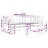 vidaXL Lit de jour avec tiroirs sans matelas 90x190 cm bois massif