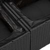 vidaXL Ensemble de canap&eacute; de jardin 11 pcs Noir 100 x 100 x 71 cm