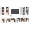 vidaXL Ensemble de meubles TV 8 pcs Blanc Bois d'ing&eacute;nierie