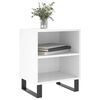 vidaXL Tables de chevet 2pcs blanc brillant 40x30x50cm bois ing&eacute;nierie