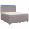 vidaXL Lit boxspring avec matelas Taupe 140 x 190 cm Tissu
