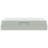vidaXL Lit avec rangement et matelas Gris clair 120 x 190 cm Velours
