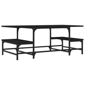 vidaXL Table basse noir 100x50,5x40 cm bois d'ing&eacute;nierie