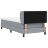 vidaXL Lit &agrave; ressorts avec matelas Gris clair 100 x 200 cm tissu