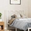 vidaXL T&ecirc;te de lit de remplacement m&eacute;tal blanc 90 cm