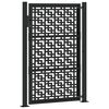 vidaXL Portail de jardin noir 100x150 cm en acier avec croix