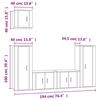 vidaXL Ensemble de meubles TV 5 pcs Blanc Bois d'ing&eacute;nierie