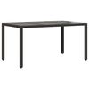 vidaXL Ensemble de bistro de jardin 7 pcs coussins noir poly rotin