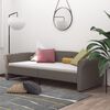 vidaXL Lit avec matelas et USB Taupe Tissu 90x200 cm