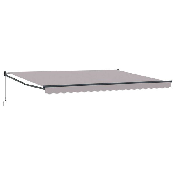 vidaXL Auvent Gris clair 4,5 &times; 3 m Polyester et m&eacute;tal