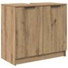 vidaXL Cabinet de salle de bain Ch&ecirc;ne artisanal 64,5 x 33,5 x 59 cm