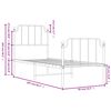 vidaXL Cadre de lit m&eacute;tal sans matelas avec pied de lit blanc 80x200cm