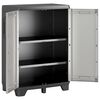 Keter Armoire de rangement basse Gear Noir et gris 97 cm
