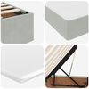 vidaXL Lit avec rangement et matelas Gris clair 200 x 200 cm Velours