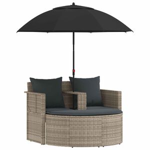 vidaXL Canap&eacute; de jardin 8 pc polyrotin Gris clair et gris fonc&eacute;
