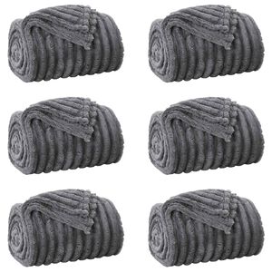 vidaXL Couvertures &agrave; jeter 6 pc Gris fonc&eacute; 150 x 130 cm 2.85 kg
