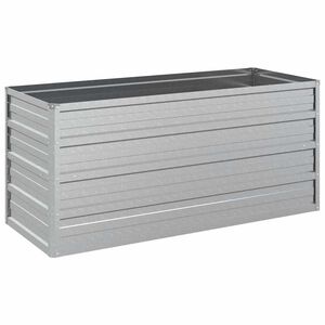 vidaXL Lit sur&eacute;lev&eacute; de jardin 100x40x45 cm Acier galvanis&eacute; Argent&eacute;