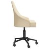 vidaXL Chaises &agrave; manger pivotantes lot de 4 Cr&egrave;me Velours