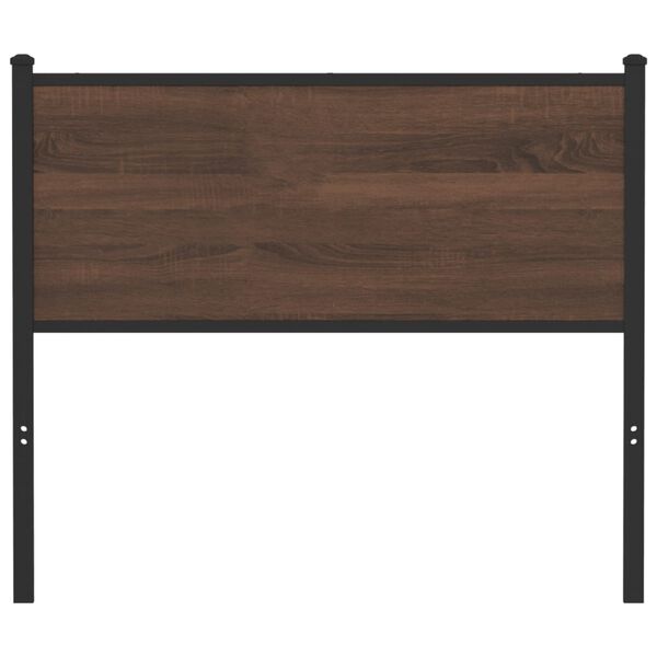 vidaXL T&ecirc;te de lit de remplacement ch&ecirc;ne marron 100 cm bois d'ing&eacute;nierie et acier