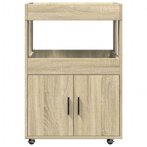 vidaXL Chariot de bar chêne sonoma 60x39,5x89 cm bois d'ingénierie
